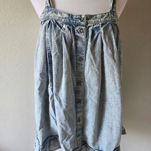 Free People Wild One Denim Jean Mini Dress Small - Picture 3 of 8